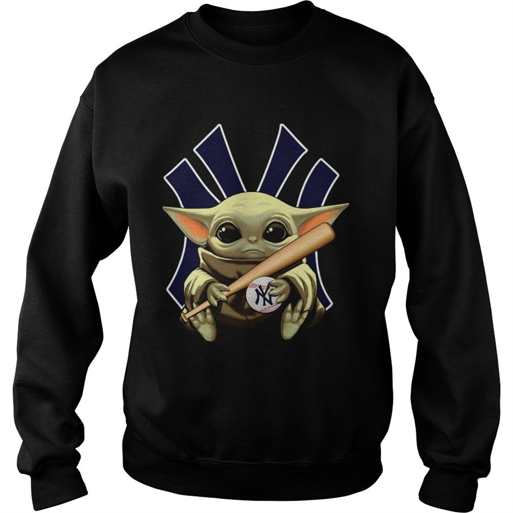 Baby Yoda Hug New York Yankee shirt