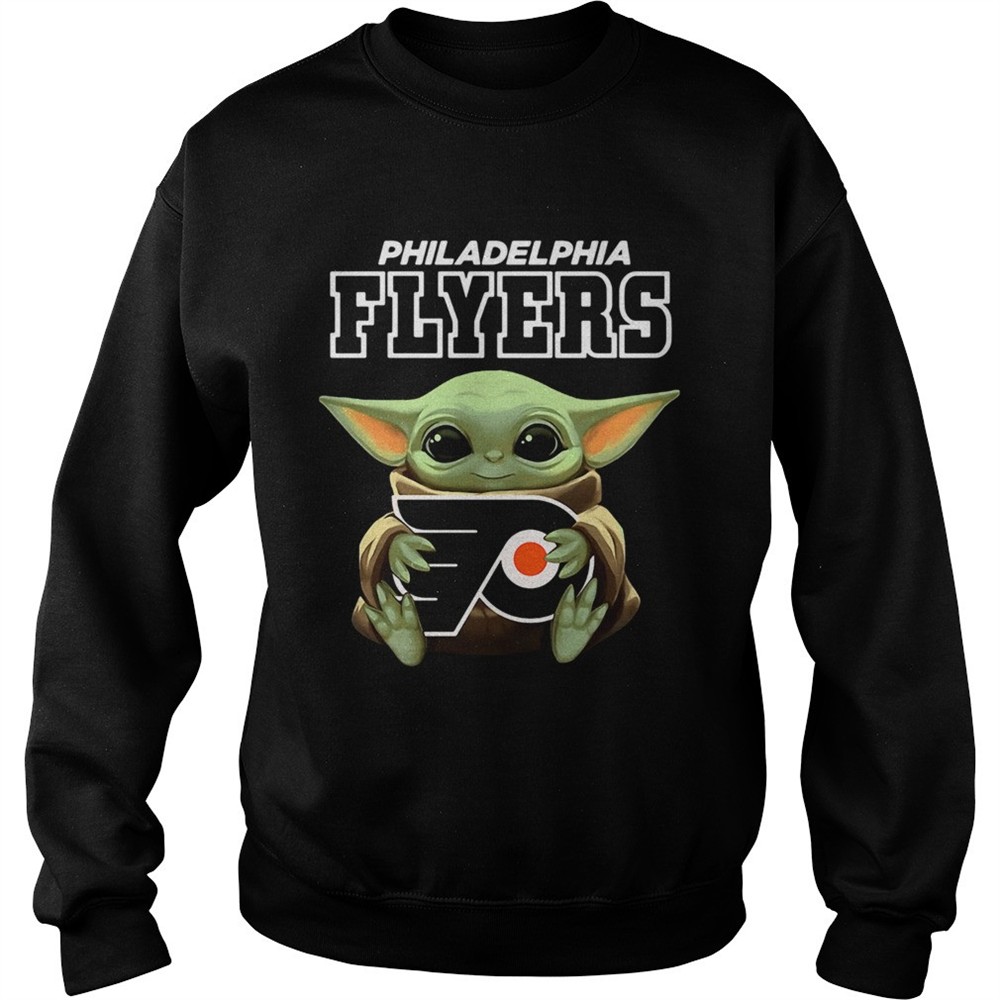 Baby Yoda Hug Philadelphia Flyers shirt