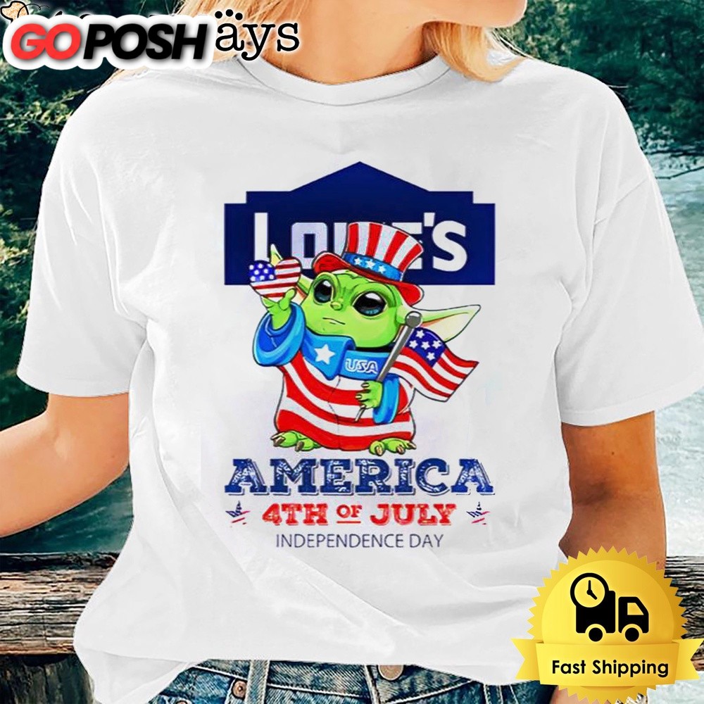 Baby Yoda Lowe’s America 4th Of July Unsiex T-Shirt