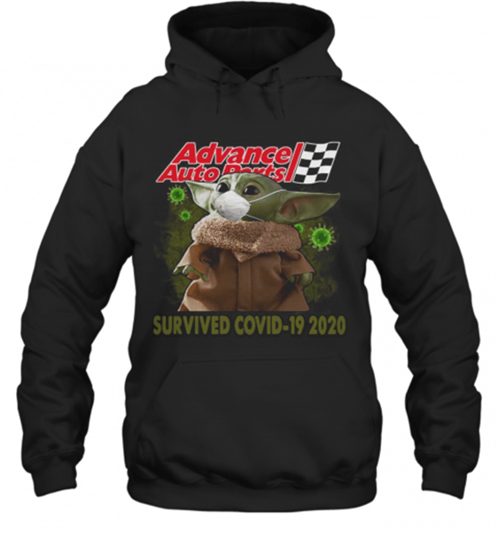 Baby Yoda Mask Advance Auto Parts Survived Covid 19 2020 T-Shirt