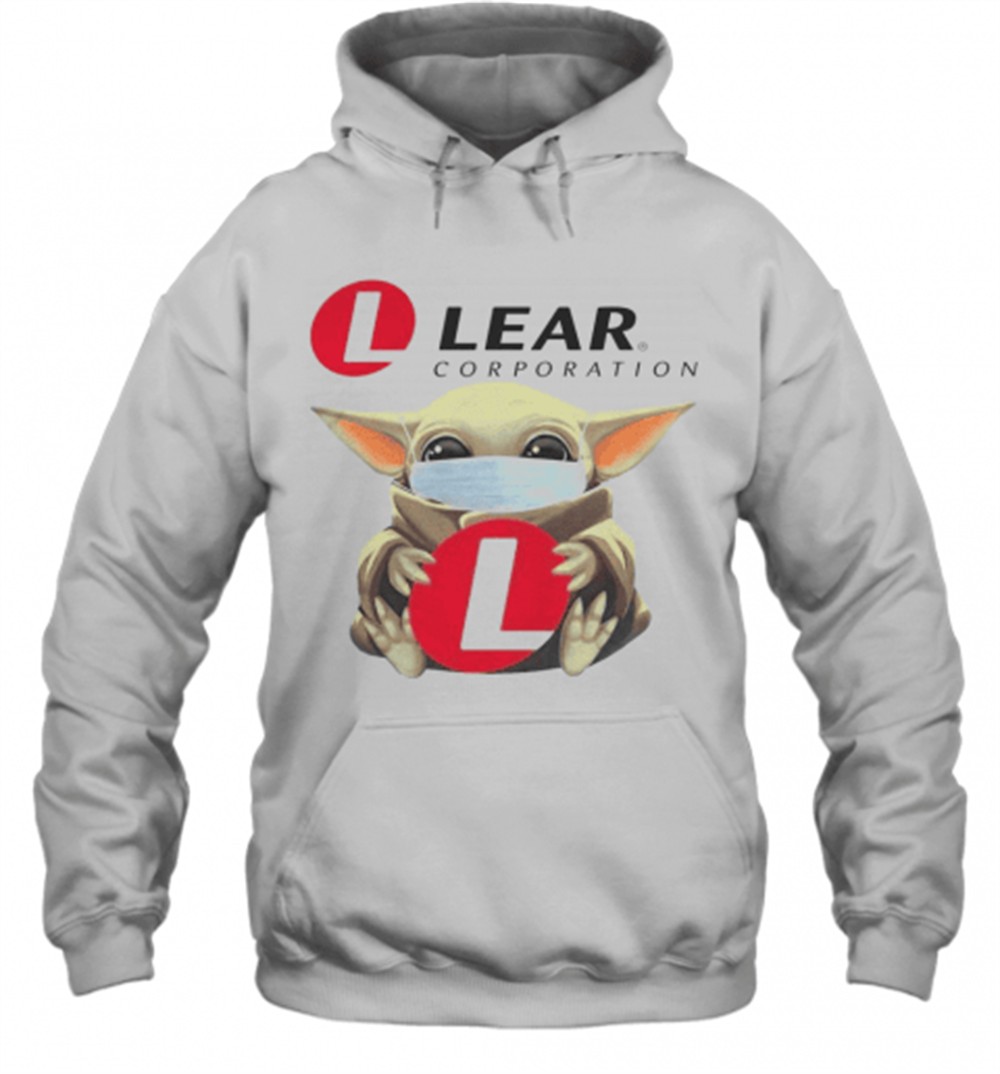 Baby Yoda Mask Hugging Lear Corporation T-Shirt