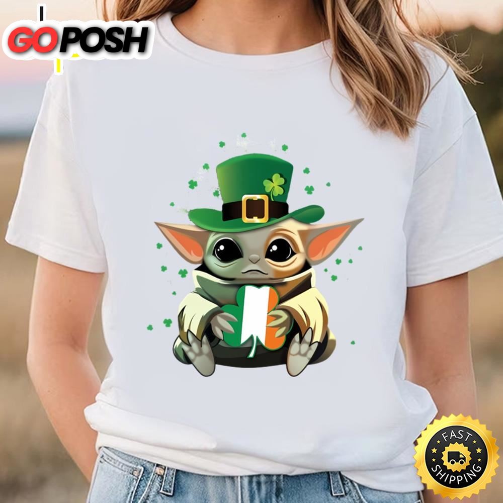 Baby Yoda Star War St Patricks Day T-shirt