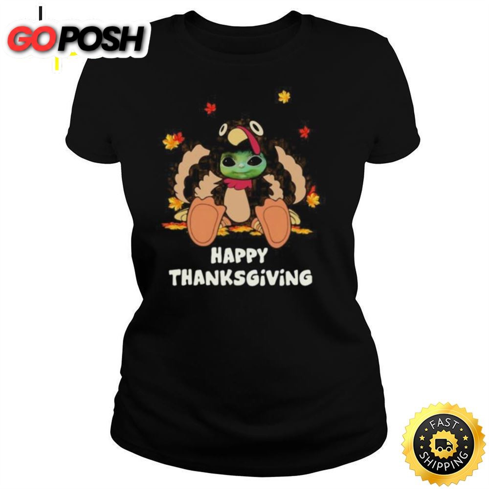 Baby Yoda Turkey Happy Thanksgiving Shirt