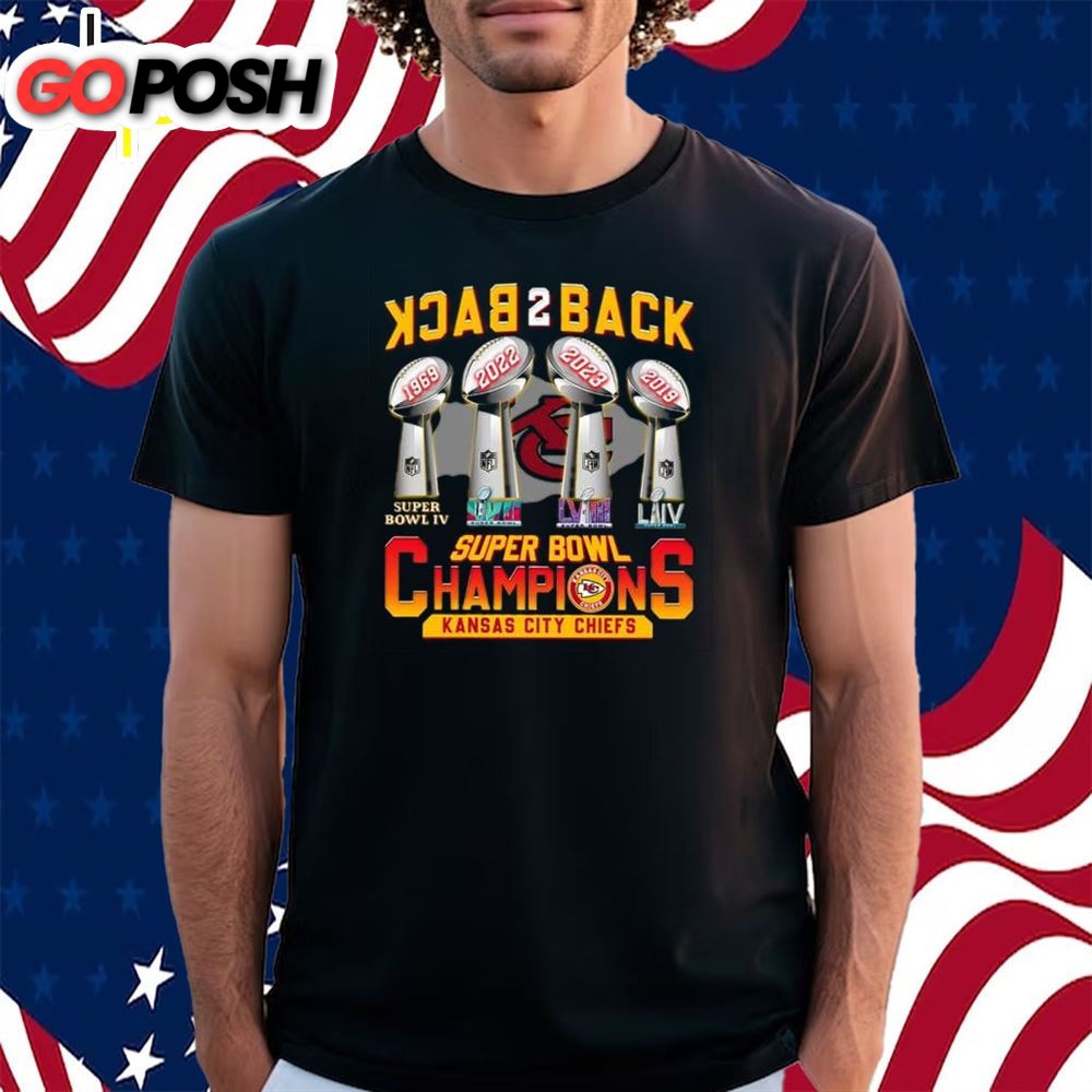 Back 2 Back 4x Super Bowl Champions Kc Chiefs Shirt