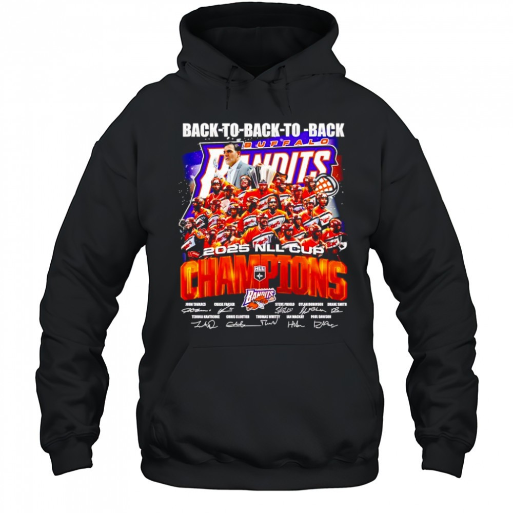 Back to back 2025 NLL Cup Champions Buffalo Bandits shirt