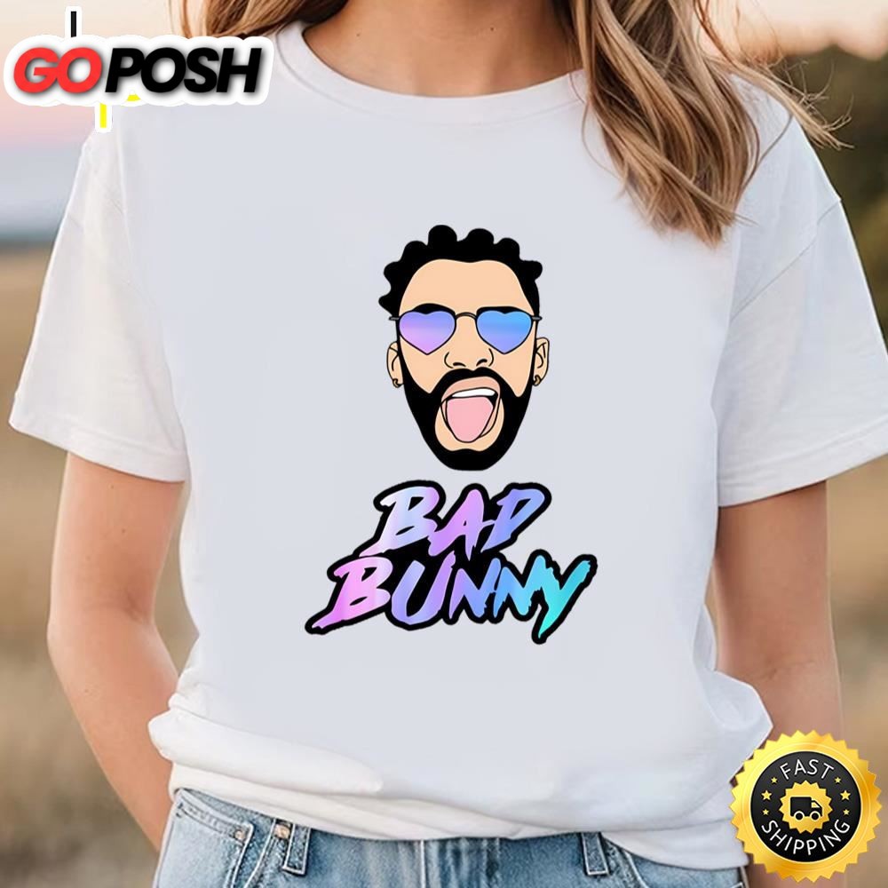Bad Bunny Face Shirt For Fan