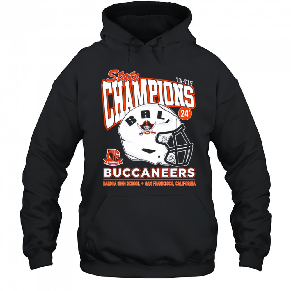 Balboa State Champs Buccaneers helmet shirt