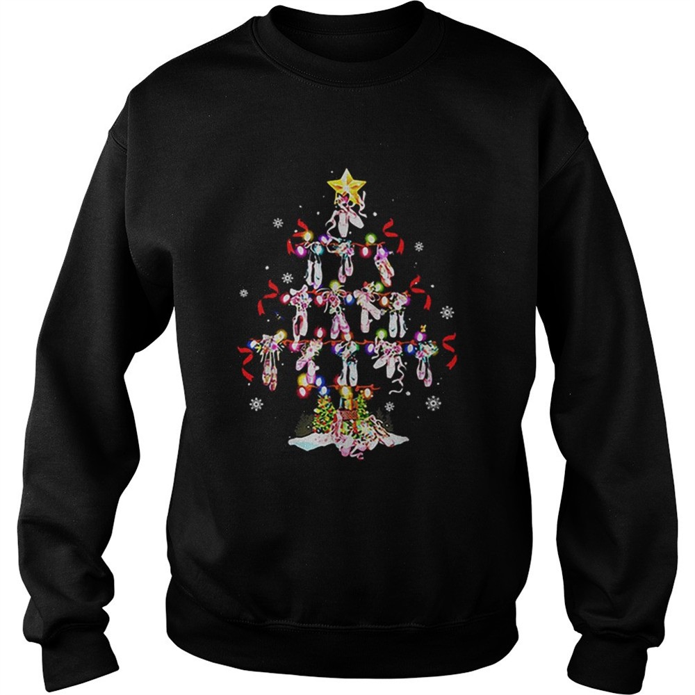 Ballet shoes Christmas tree shirt