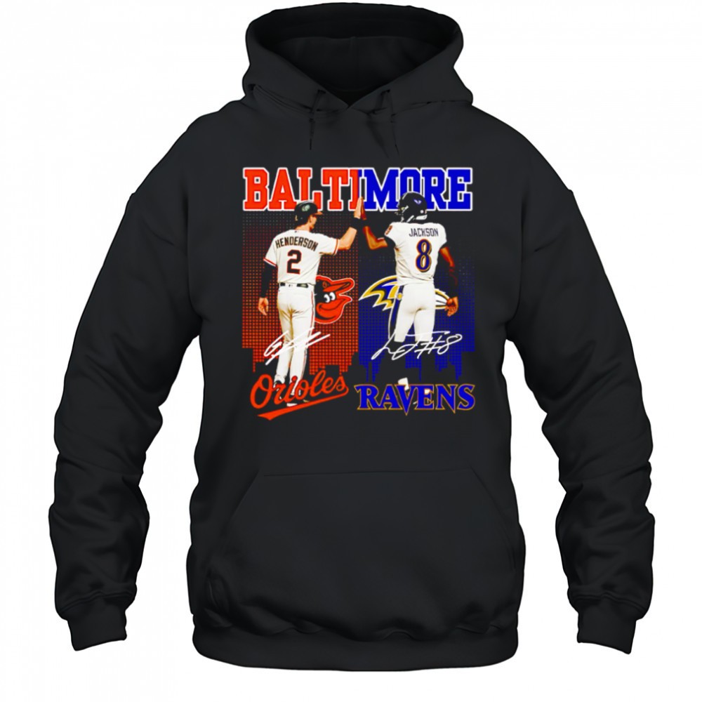 Baltimore Gunnar Henderson Baltimore Orioles and Lamar Jackson Baltimore Ravens shirt