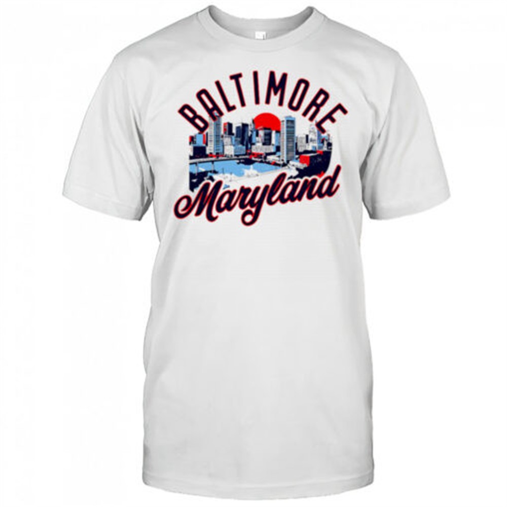 baltimore-maryland-skyline-sunset-shirt-469yy0c1 Baltimore Maryland Skyline Sunset shirt