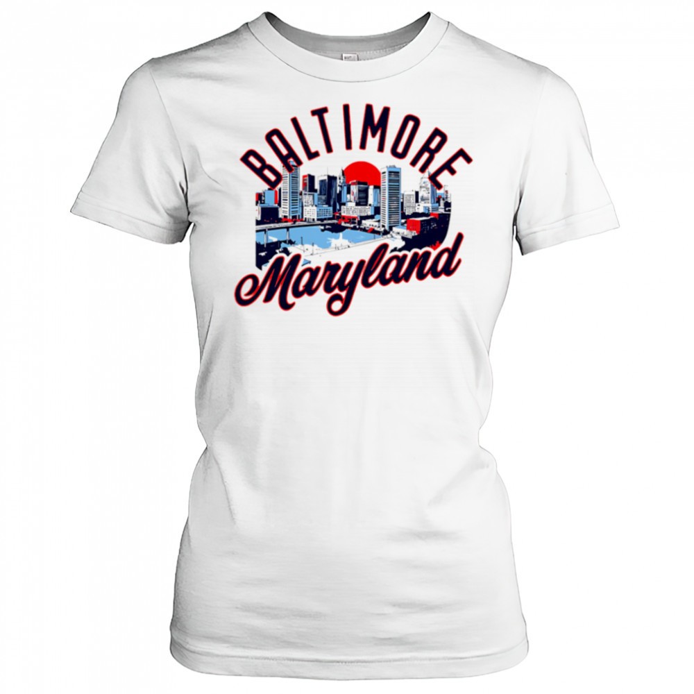 baltimore-maryland-skyline-sunset-shirt-469yy0c1 Baltimore Maryland Skyline Sunset shirt