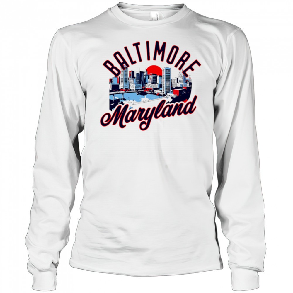 baltimore-maryland-skyline-sunset-shirt-469yy0c1 Baltimore Maryland Skyline Sunset shirt
