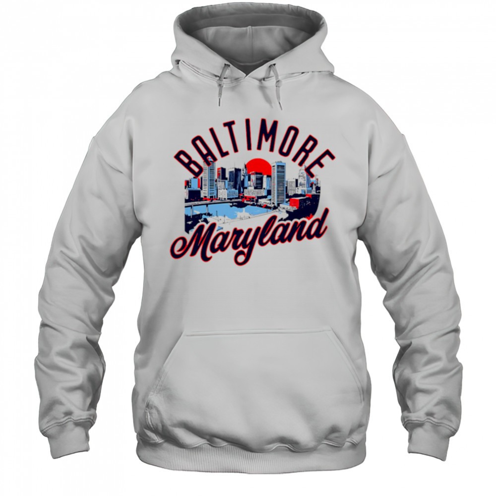 Baltimore Maryland Skyline Sunset shirt