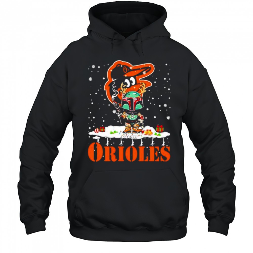 Baltimore Orioles Boba Fett Star Wars Christmas shirt