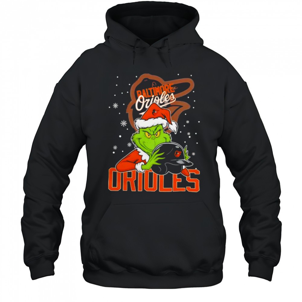 Baltimore Orioles Christmas Grinch Helmets Baseball Logo shirt