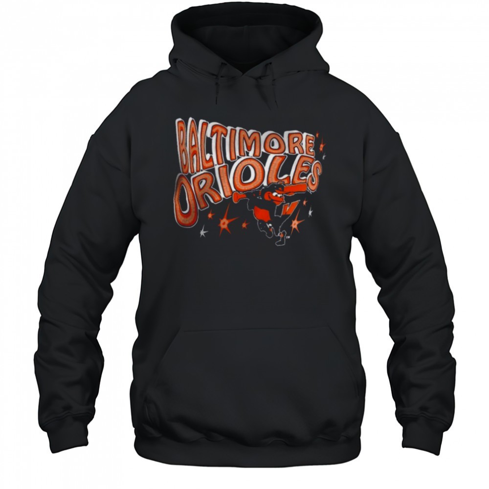 Baltimore Orioles Starter Womens Fireworks V Neck T Shirt