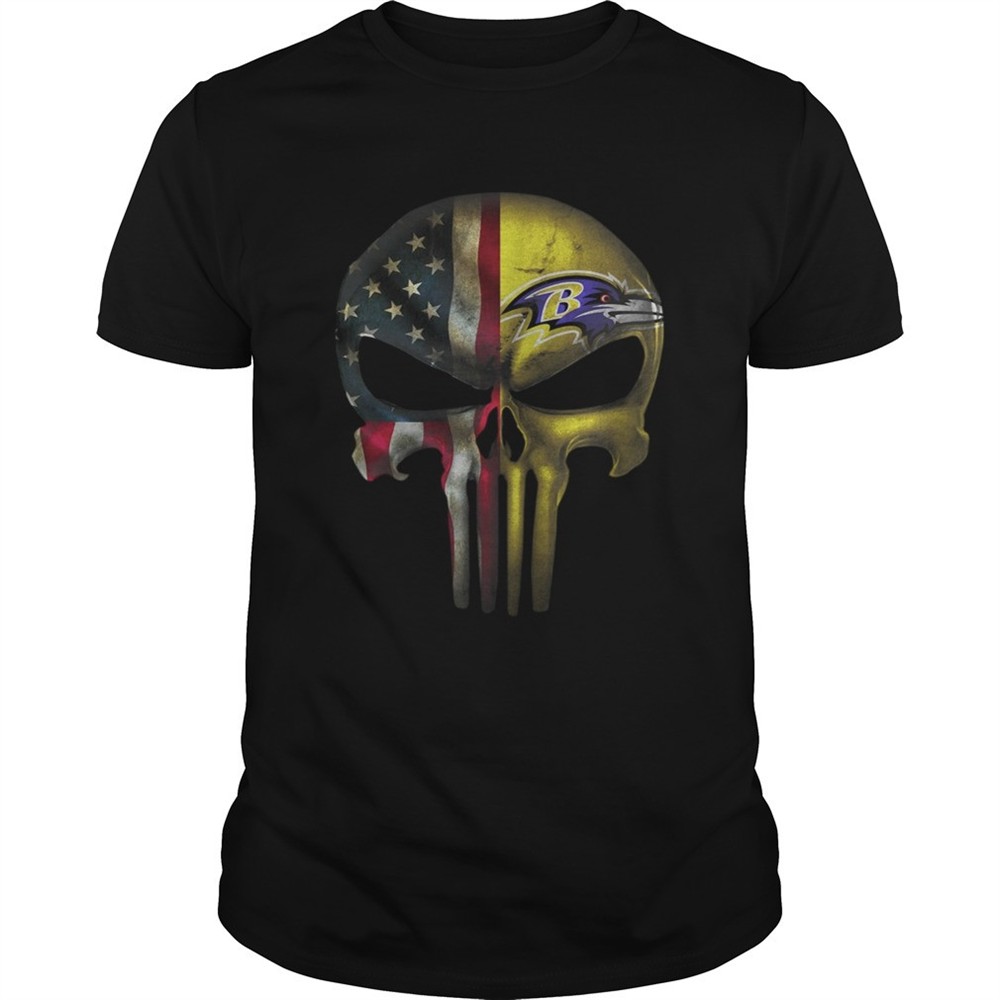 baltimore-ravens-and-flag-american-veteran-skull-shirt-uf2sh40k Baltimore Ravens And Flag American Veteran skull shirt
