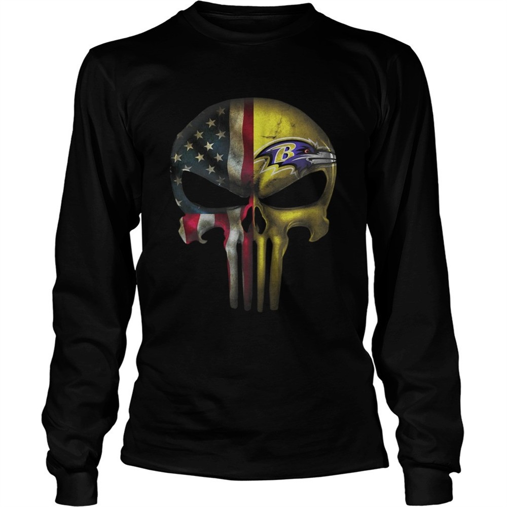 baltimore-ravens-and-flag-american-veteran-skull-shirt-uf2sh40k Baltimore Ravens And Flag American Veteran skull shirt