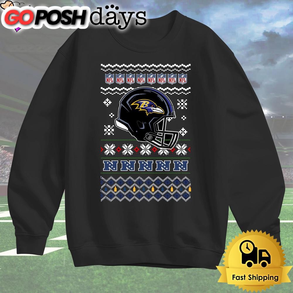baltimore-ravens-helmet-team-christmas-t-shirt-wb4motb3 Baltimore Ravens Helmet Team Christmas T Shirt