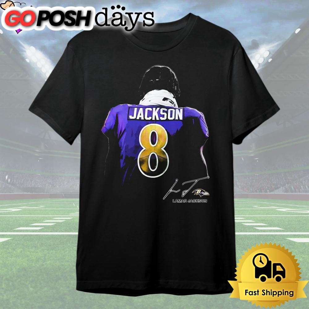 Baltimore Ravens Lamar Jackson 8 Signature T Shirt