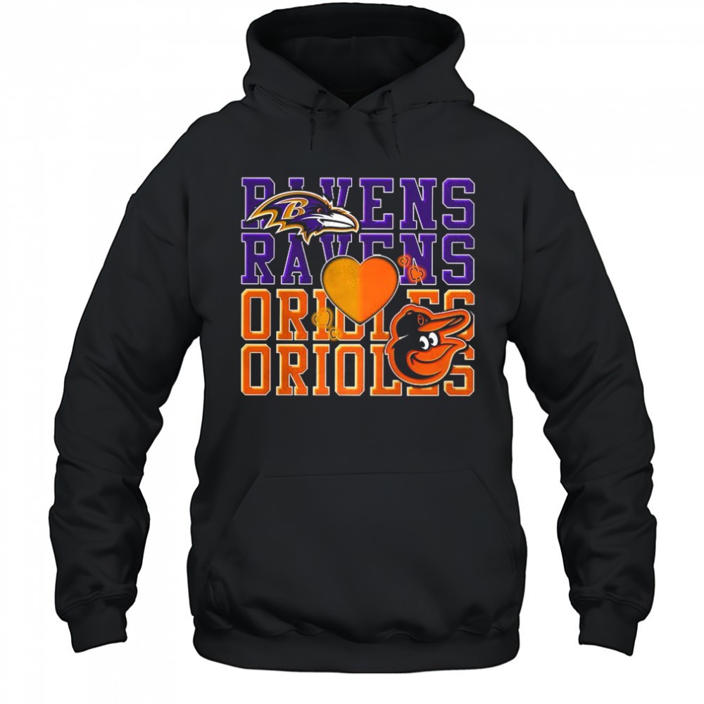 Baltimore Ravens NFL and Baltimore Orioles MLB sport lover shirt