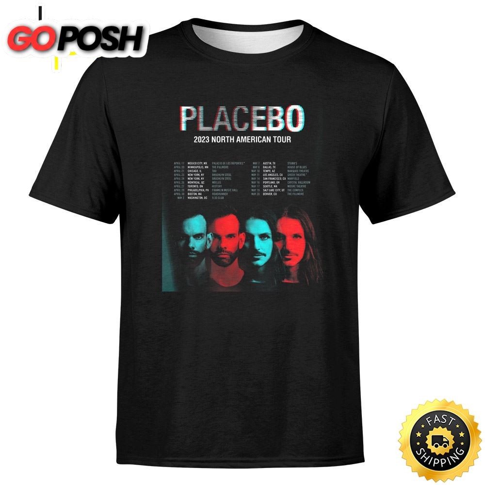 Band In The Usa Placebo Unveil Rebooted 2025 North American Tour T-shirt