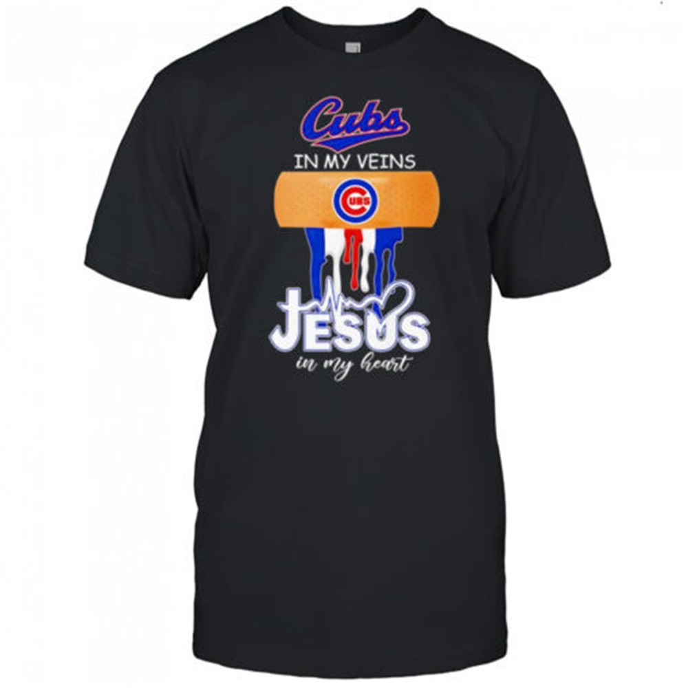 bandage-chicago-cubs-in-my-veins-jesus-in-my-heart-shirt-e09ytt89 Bandage Chicago Cubs in my veins Jesus in my heart shirt