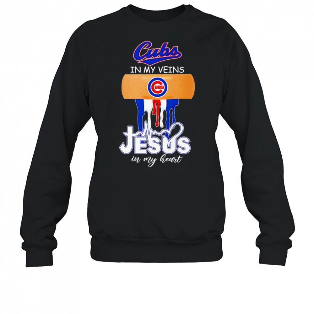bandage-chicago-cubs-in-my-veins-jesus-in-my-heart-shirt-e09ytt89 Bandage Chicago Cubs in my veins Jesus in my heart shirt