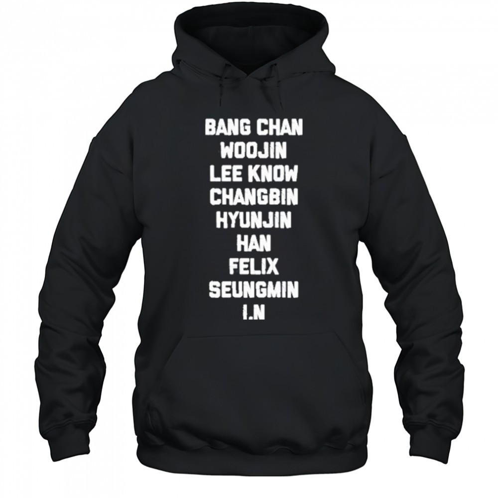 Bang Chan Woojin Lee Know Changbin Hyunjin Han Felix Seungmin I.N T-Shirt