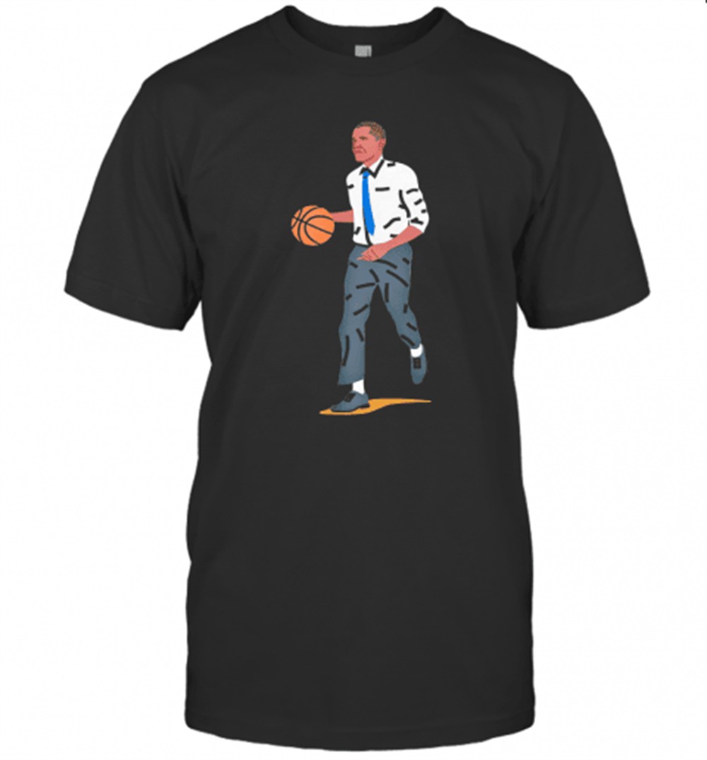 Barack Obama Playing Basketball Art T-Shirt