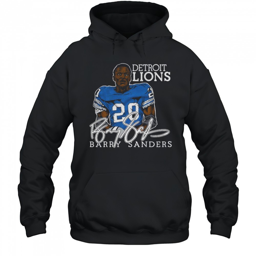 Barry Sanders Detroit Lions Retired Player Classic Caricature NFL Football signature shirt