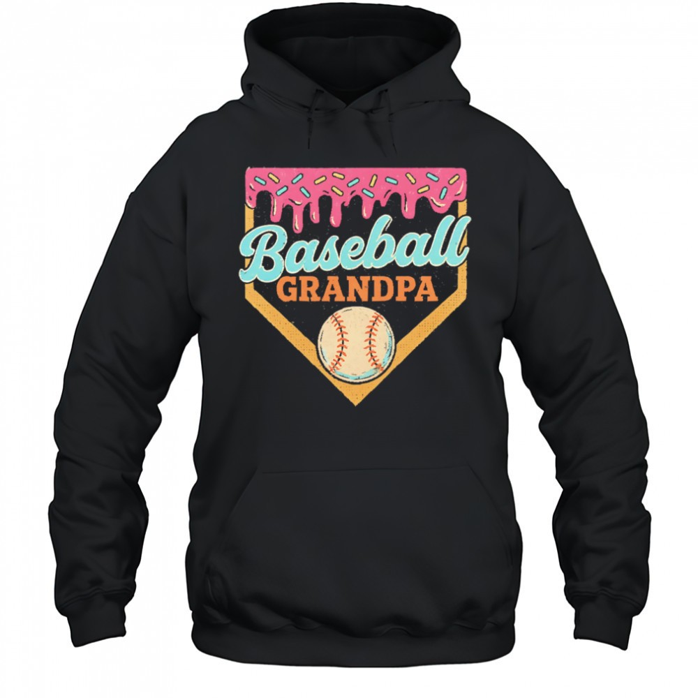 Baseball grandpa ice cream drip shirt