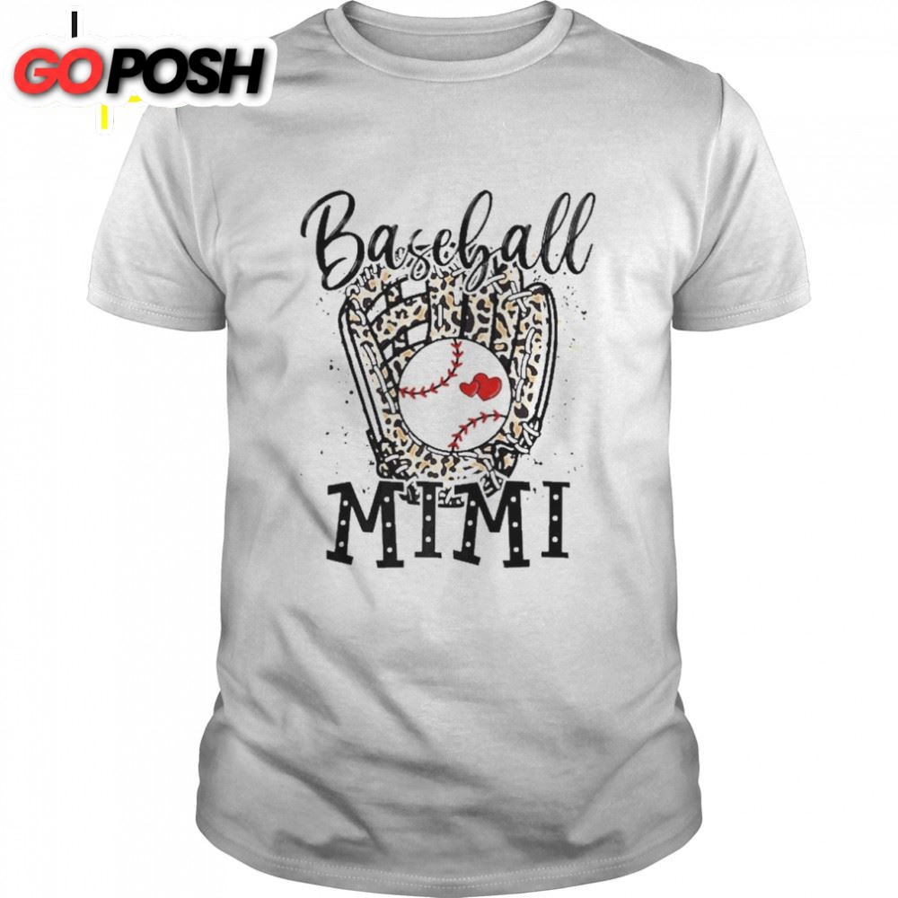 Baseball Mimi Leopard Game Day Baseball Lover Mothers Day Shirt