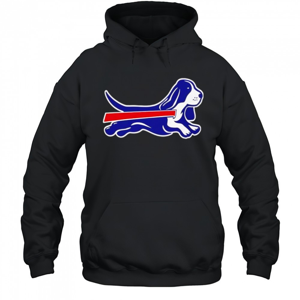 Bassett Hound Buffalo Bills football retro style shirt