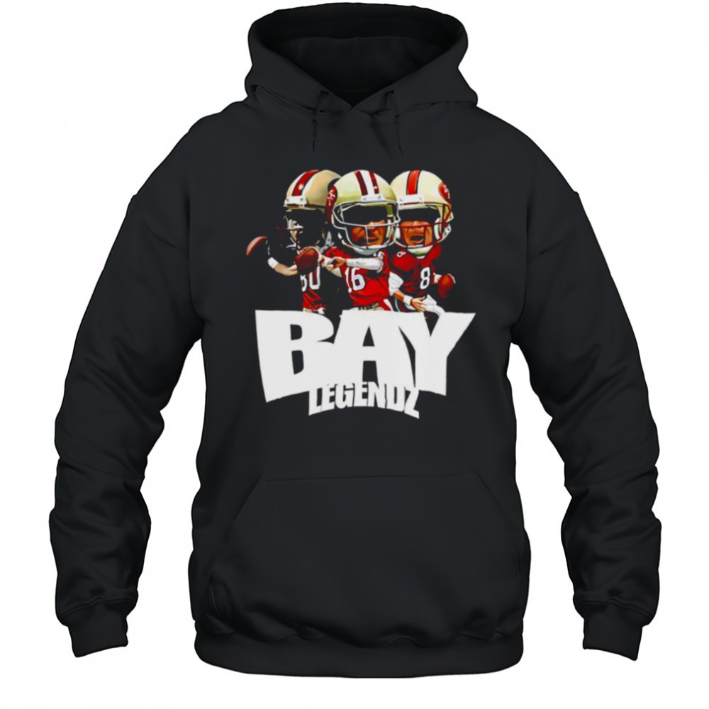 Bay Legendz Jerry Rice Joe Montana Steve Young San Francisco 49ers shirt