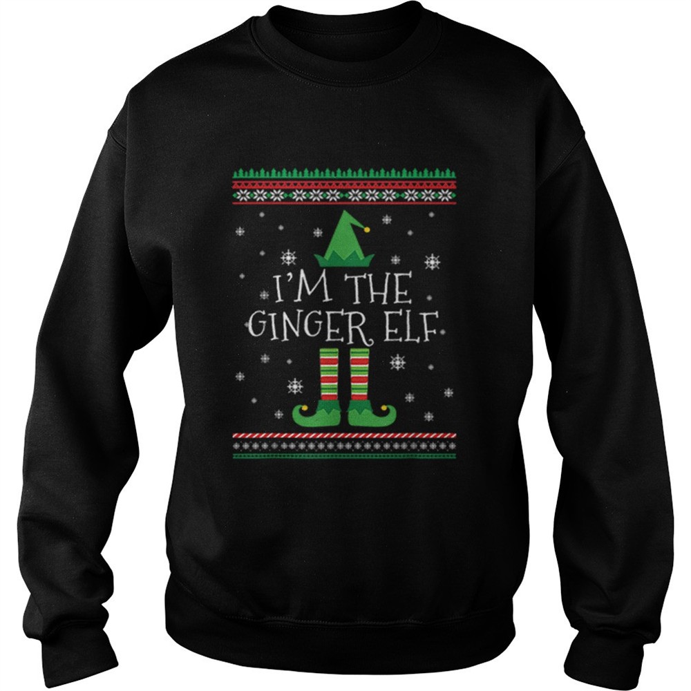 Beautiful Im The Ginger Elf Ugly Christmas PJ shirt