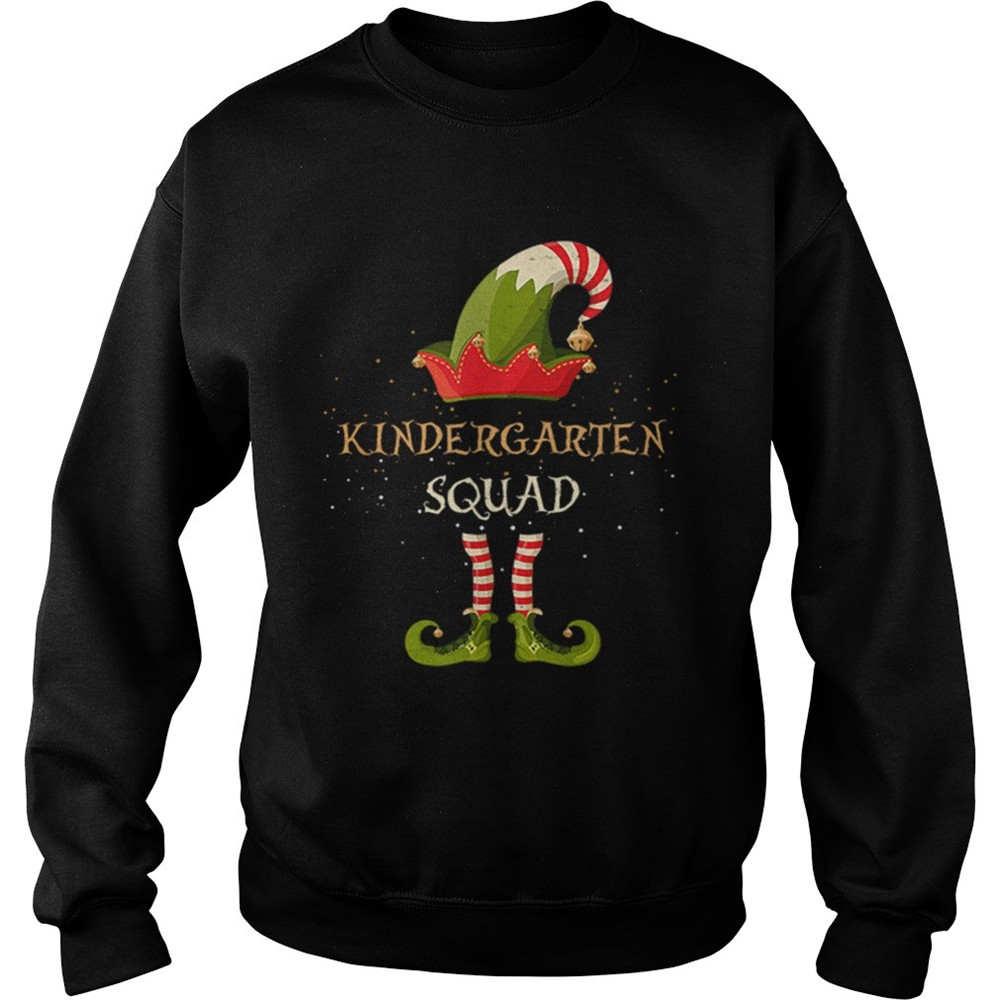 Beautiful Kindergarten Squad Christmas Xmas ELF Teacher School shirt