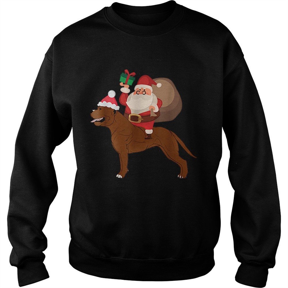 Beautiful Santa Riding Cane Corso Christmas Pajama Gift shirt