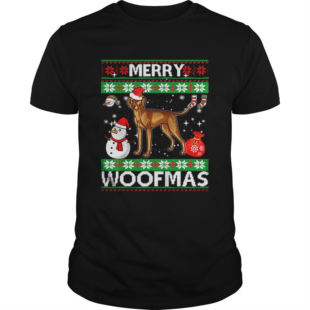 beautiful-vizsla-dog-merry-woofmas-christmas-costume-shirt-1ptanr0p Beautiful Vizsla Dog Merry Woofmas Christmas Costume shirt