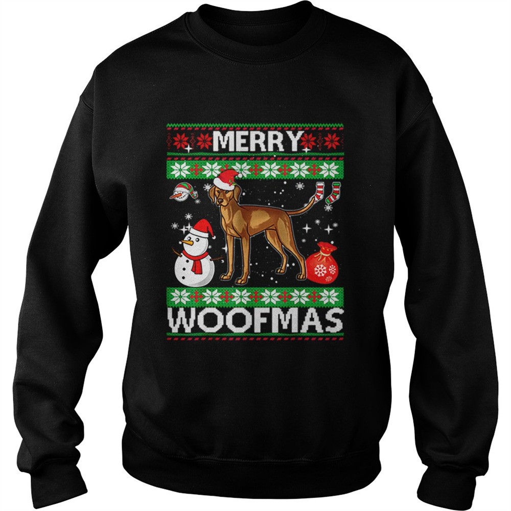 Beautiful Vizsla Dog Merry Woofmas Christmas Costume shirt