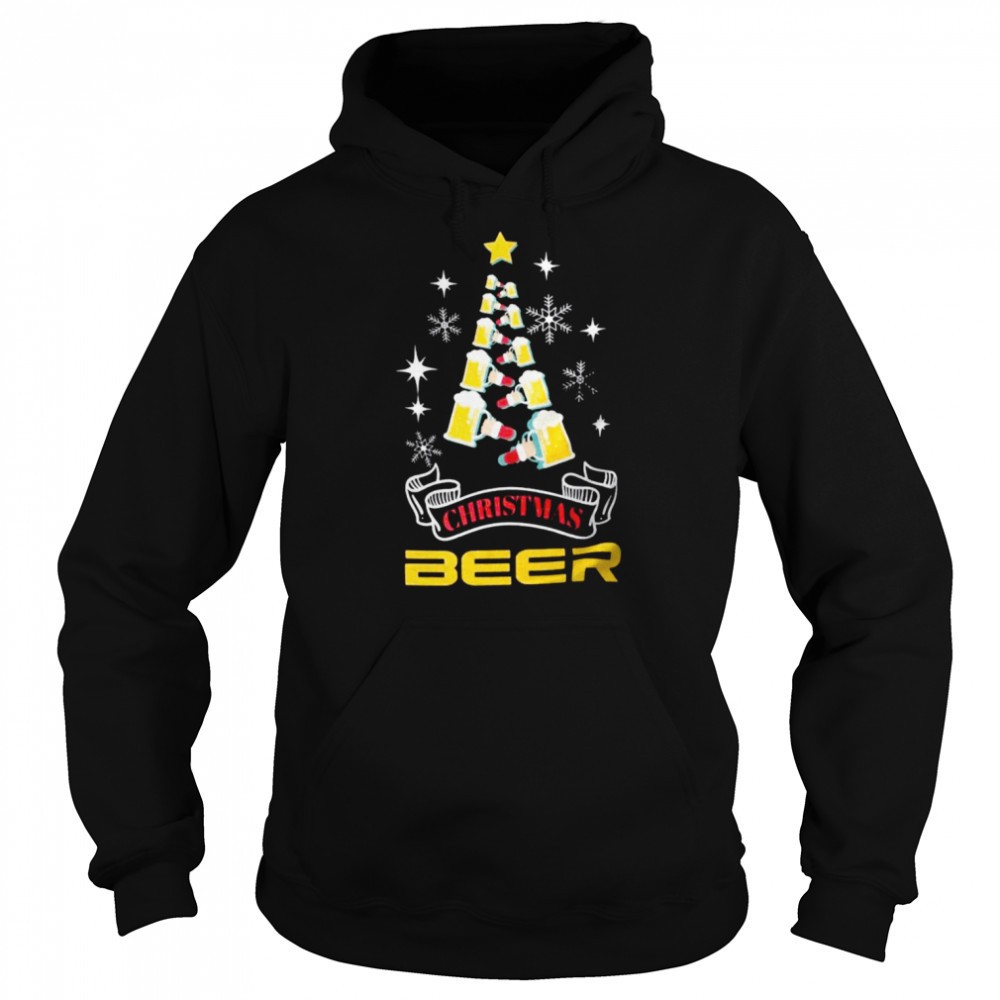 Beer Christmas tree Merry Christmas shirt