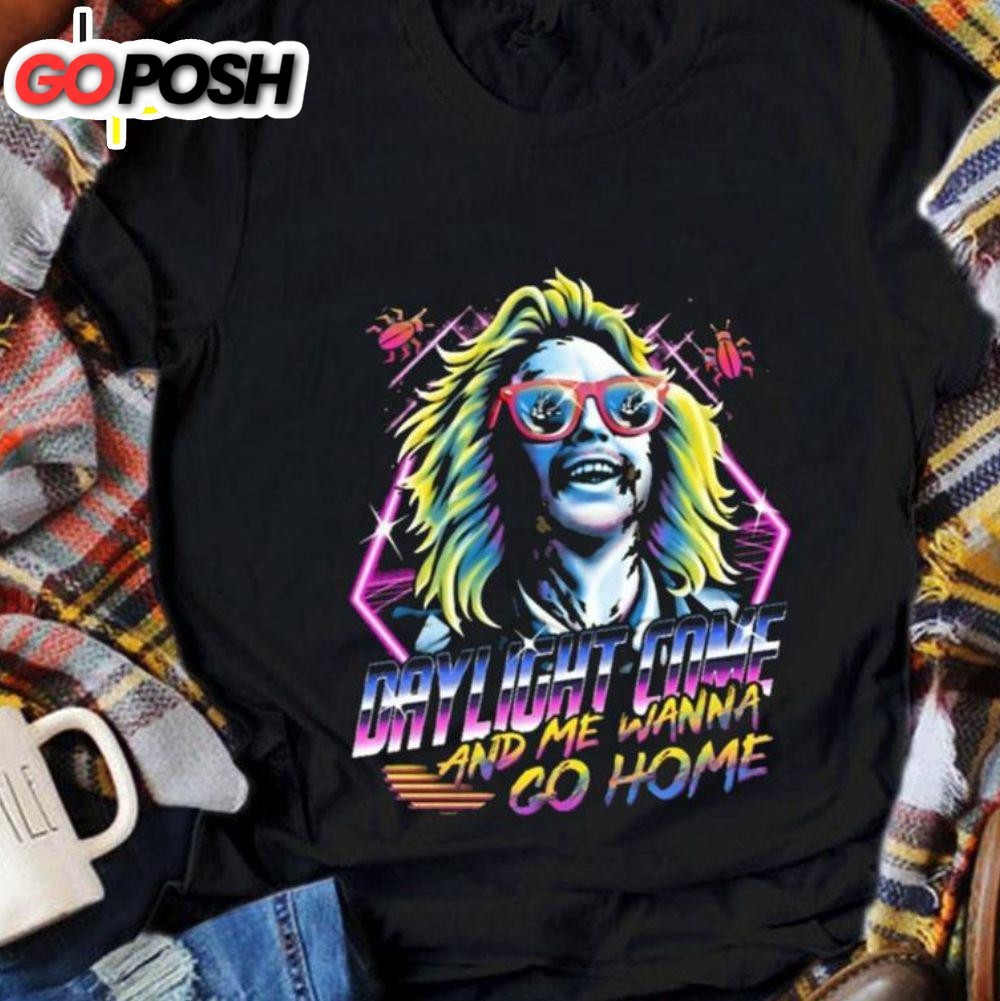 Beetlejuice Daylight Come And Me Wanna Go Home 80s Horror Movie T-shirt