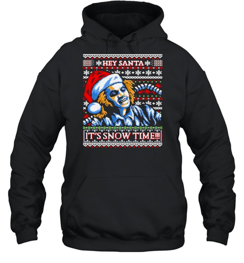 Beetlejuice hey Santa its snow time shirt
