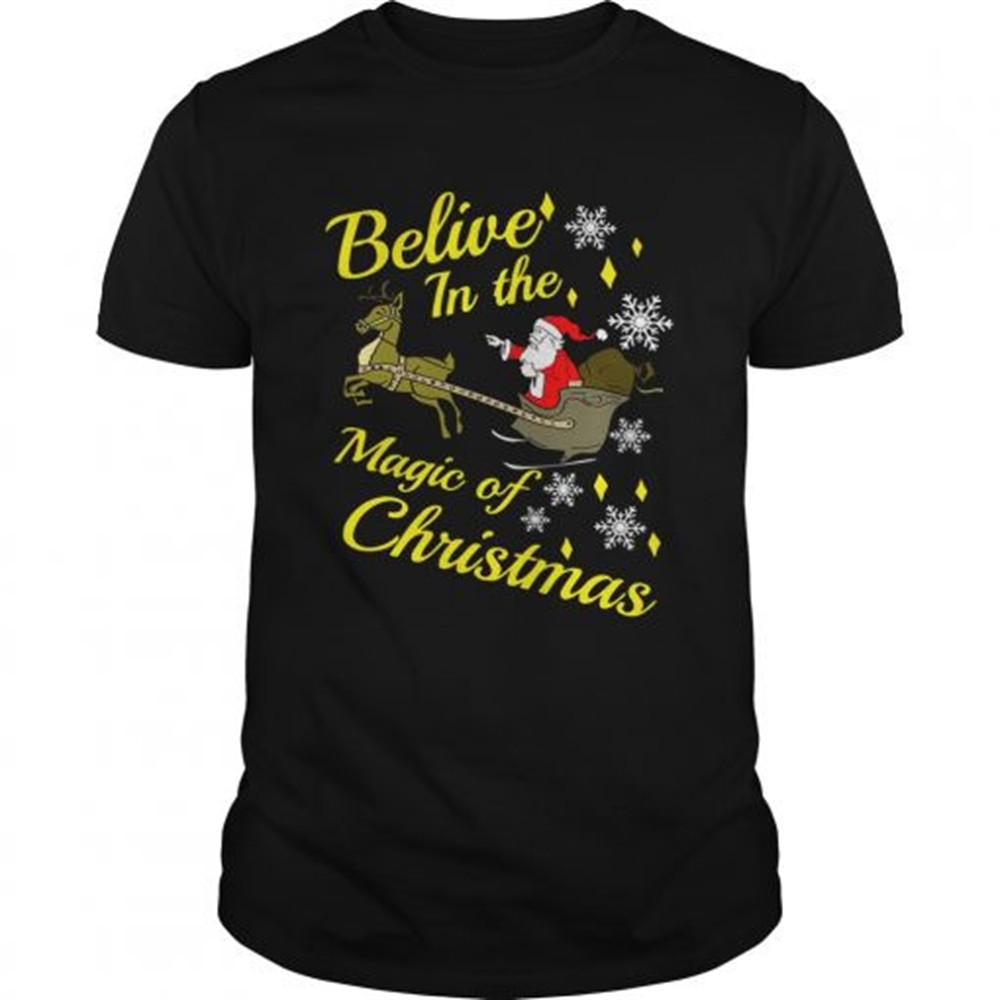 believe-in-the-magic-christmas-santa-claus-riding-reindeer-shirt-5kccwqj8 Believe in the magic christmas Santa claus riding reindeer shirt