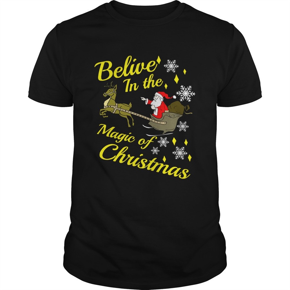 believe-in-the-magic-christmas-santa-claus-riding-reindeer-shirt-5kccwqj8 Believe in the magic christmas Santa claus riding reindeer shirt
