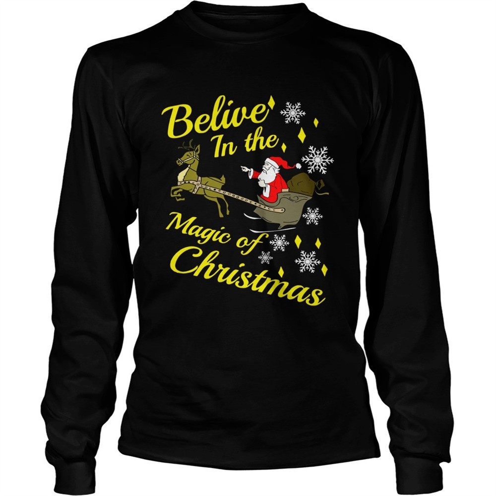 believe-in-the-magic-christmas-santa-claus-riding-reindeer-shirt-5kccwqj8 Believe in the magic christmas Santa claus riding reindeer shirt