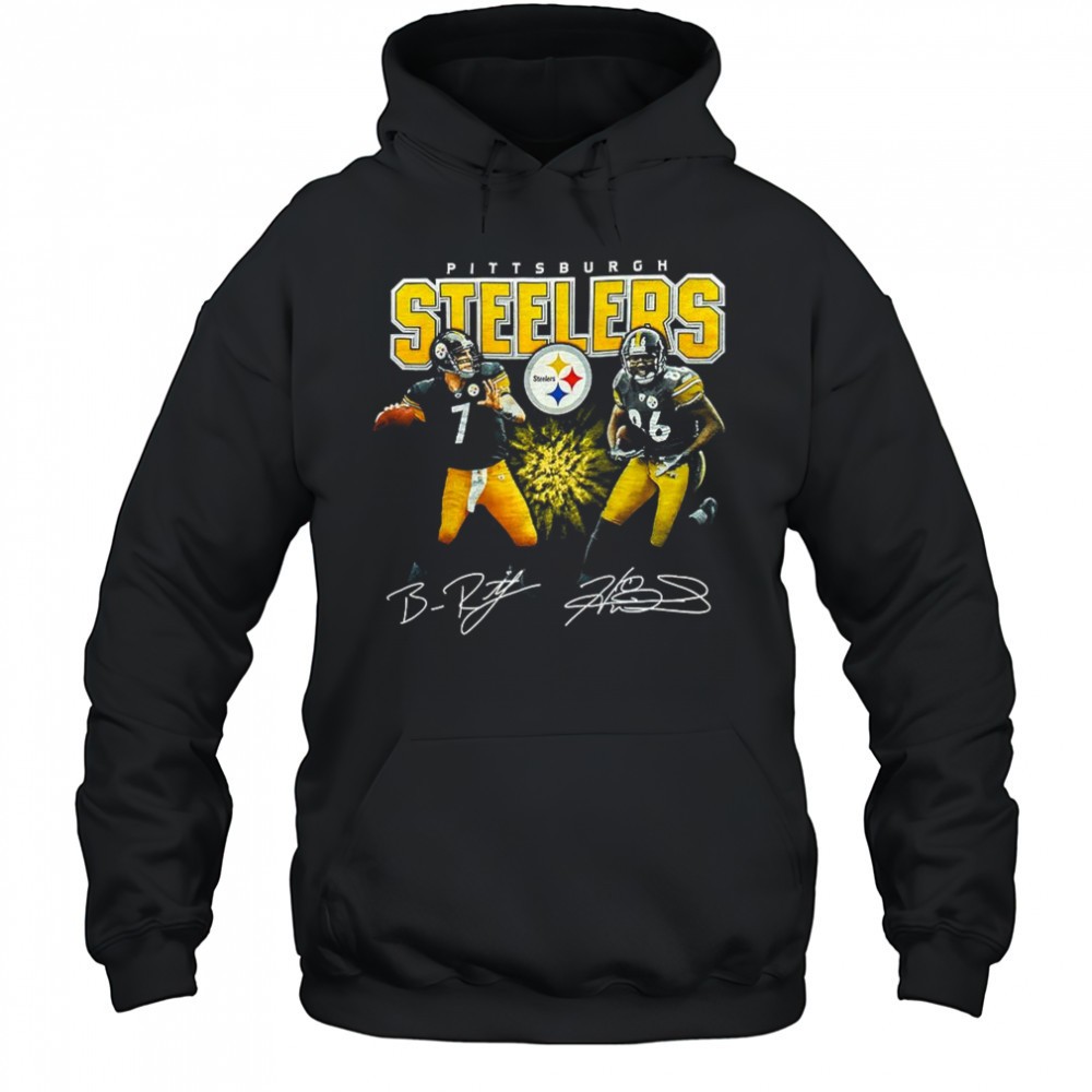 Ben Roethlisberger and Brandin Echols Pittsburgh Steelers football siganture shirt