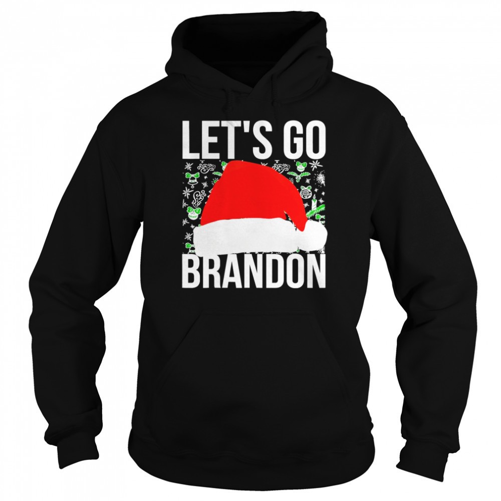 Best lets Go Brandon Santa Hat Christmas 2025 Premium T-Shirt