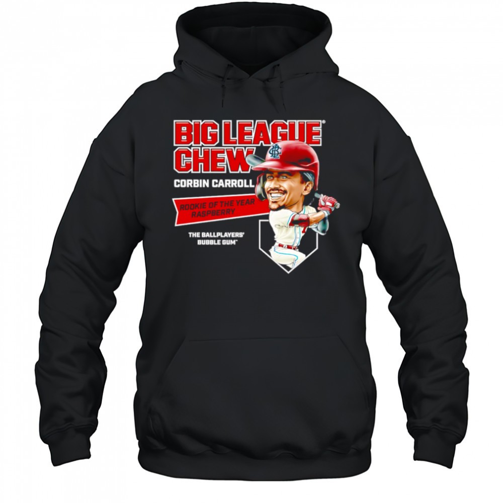 Big league chew Corbin Carroll Rookie of the Year raspberry the ballplayers bubble gum shirt