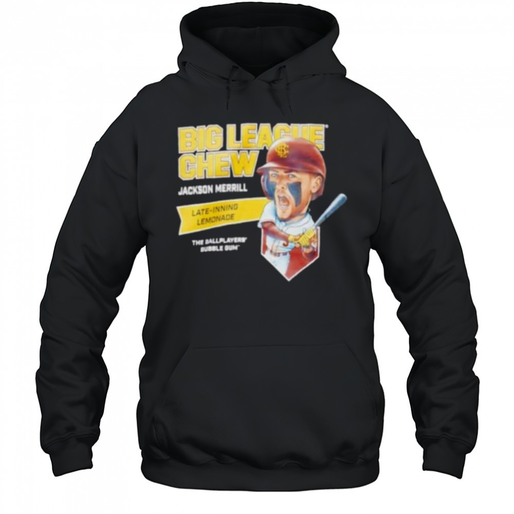 Big League Chew Jackson Merrill Late inning Lemonade The Ballplayers Bubble Gum shirt
